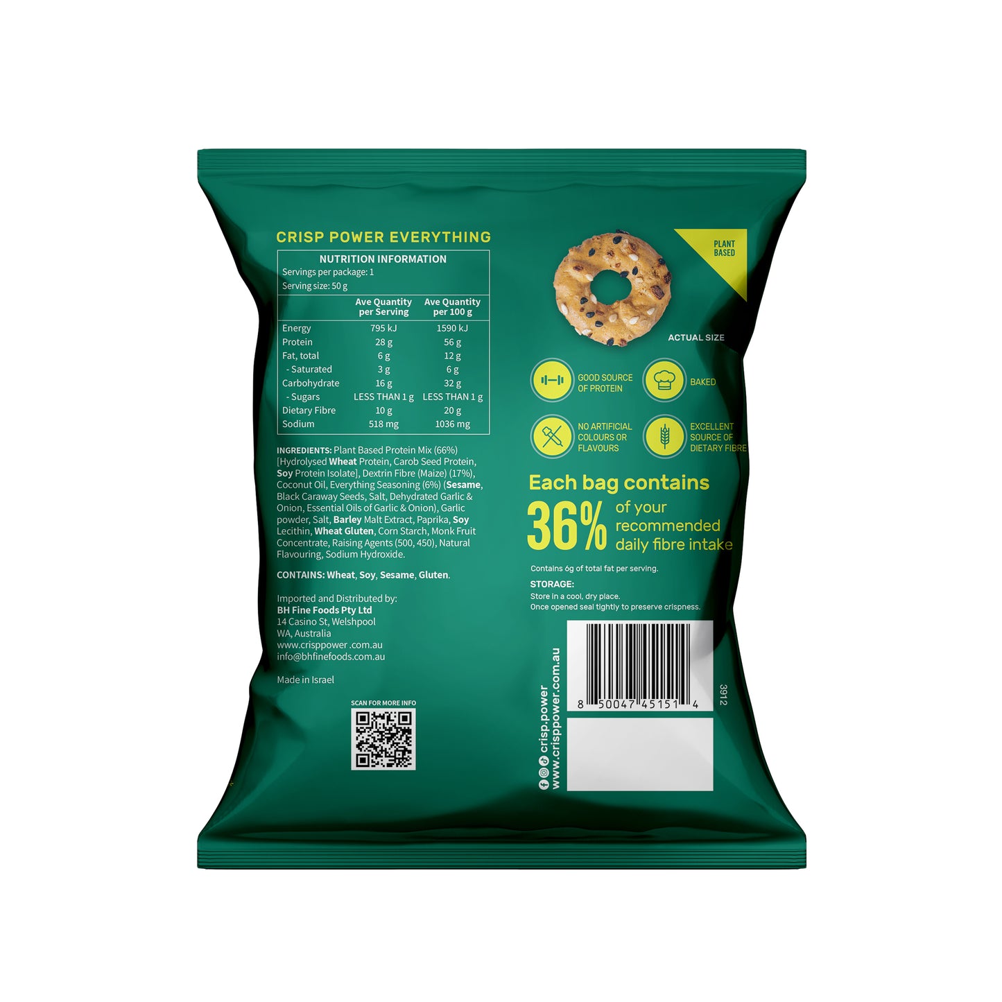 Crisp Power Protein Chips - Everything 50g (6 Pack)